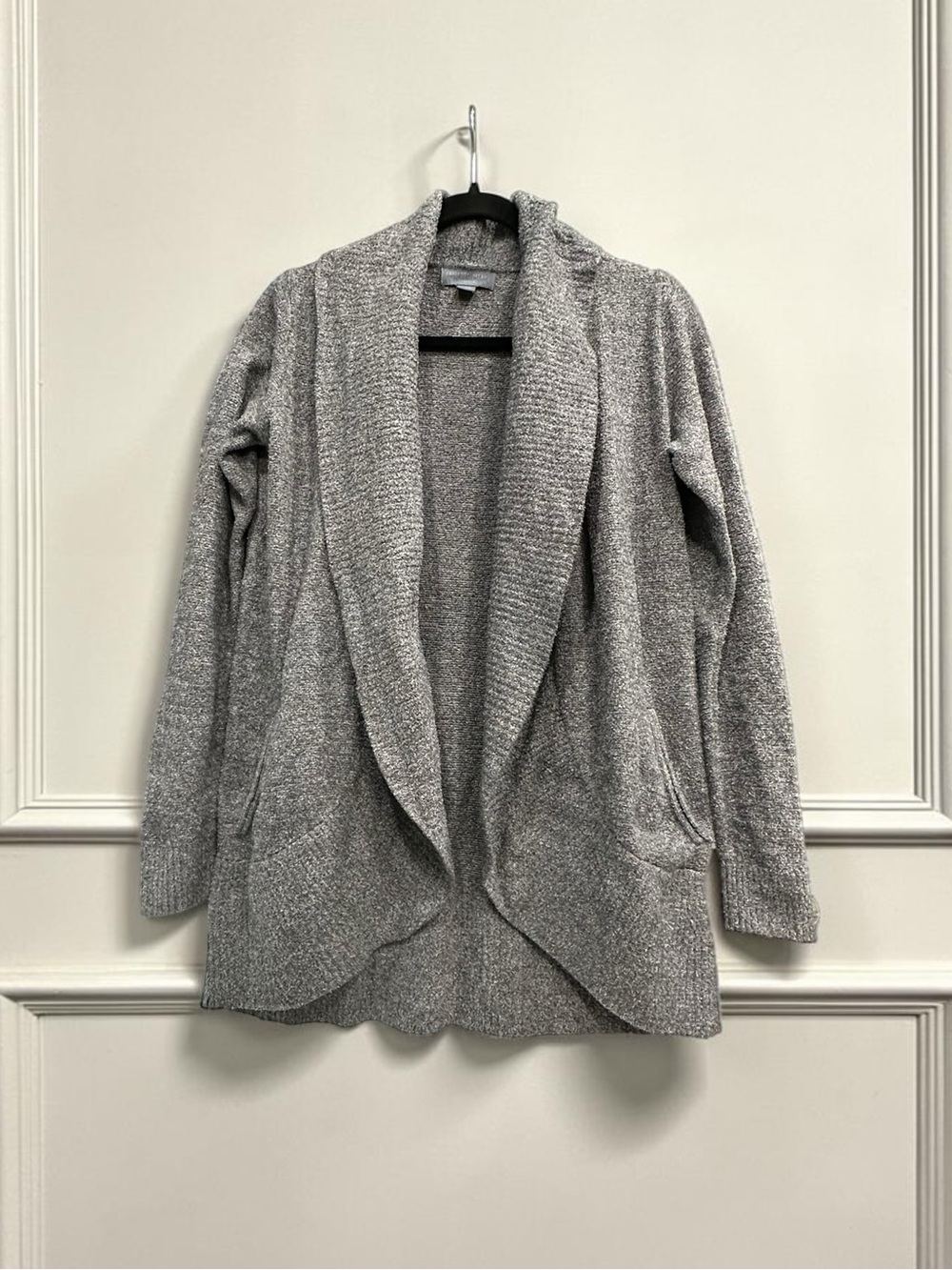 Barefoot Dreams Cozy Chic Open Front Cardigan. Blue/Gray. Size: XS